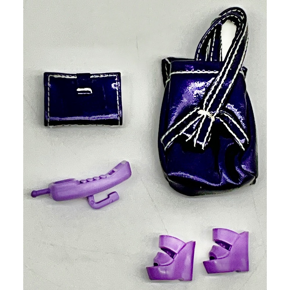 1999 Mattel Barbie Fashion Avenue-Metro Purple Rave Accessories 25751 COMPLETE - Picture 2 of 2